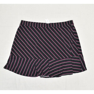 NEW Lane Bryant Women's Mini Skirt Striped Polyester Black Plus Size 22/24